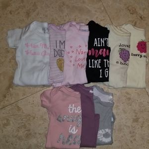 Baby Girl Short Sleeve Onesies